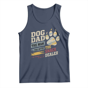 Funny Dog Dad The Man The Myth The Snack Dealer Tank Top Fur Dad Fathers Day TS11 Navy Print Your Wear