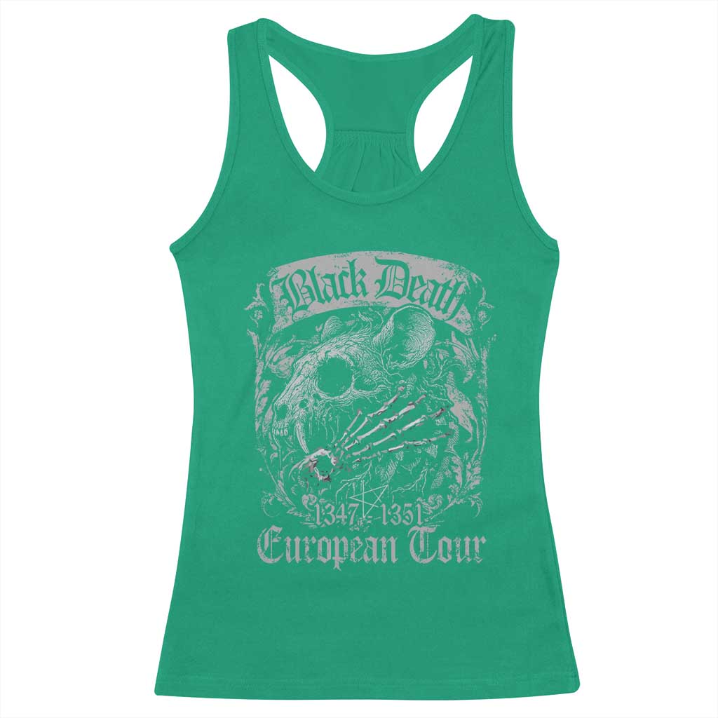 Black Death European Tour Racerback Tank Top Plague Rat Medieval History Gothic TS11 Irish Green Print Your Wear