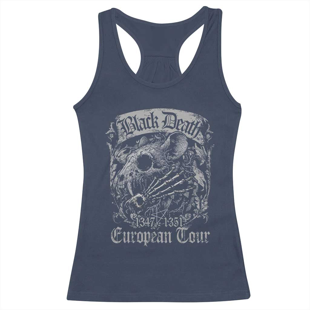 Black Death European Tour Racerback Tank Top Plague Rat Medieval History Gothic TS11 Navy Print Your Wear