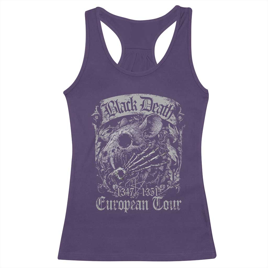 Black Death European Tour Racerback Tank Top Plague Rat Medieval History Gothic TS11 Purple Print Your Wear