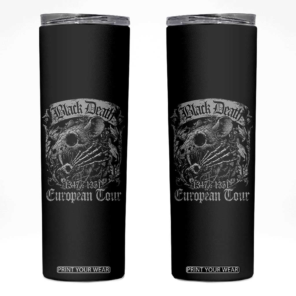 Black Death European Tour Skinny Tumbler Plague Rat Medieval History Gothic TS11 Black Print Your Wear