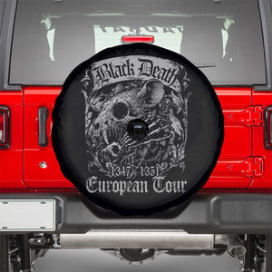 Black Death European Tour Spare Tire Cover Plague Rat Medieval History Gothic TS11 Black Print Your Wear