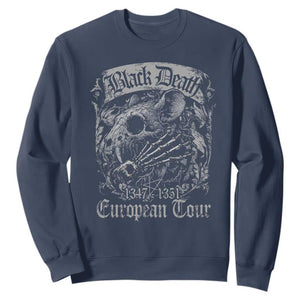 Black Death European Tour Sweatshirt Plague Rat Medieval History Gothic TS11 Navy Print Your Wear