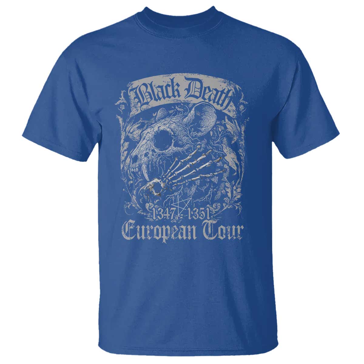 Black Death European Tour T Shirt Plague Rat Medieval History Gothic TS11 Royal Blue Print Your Wear