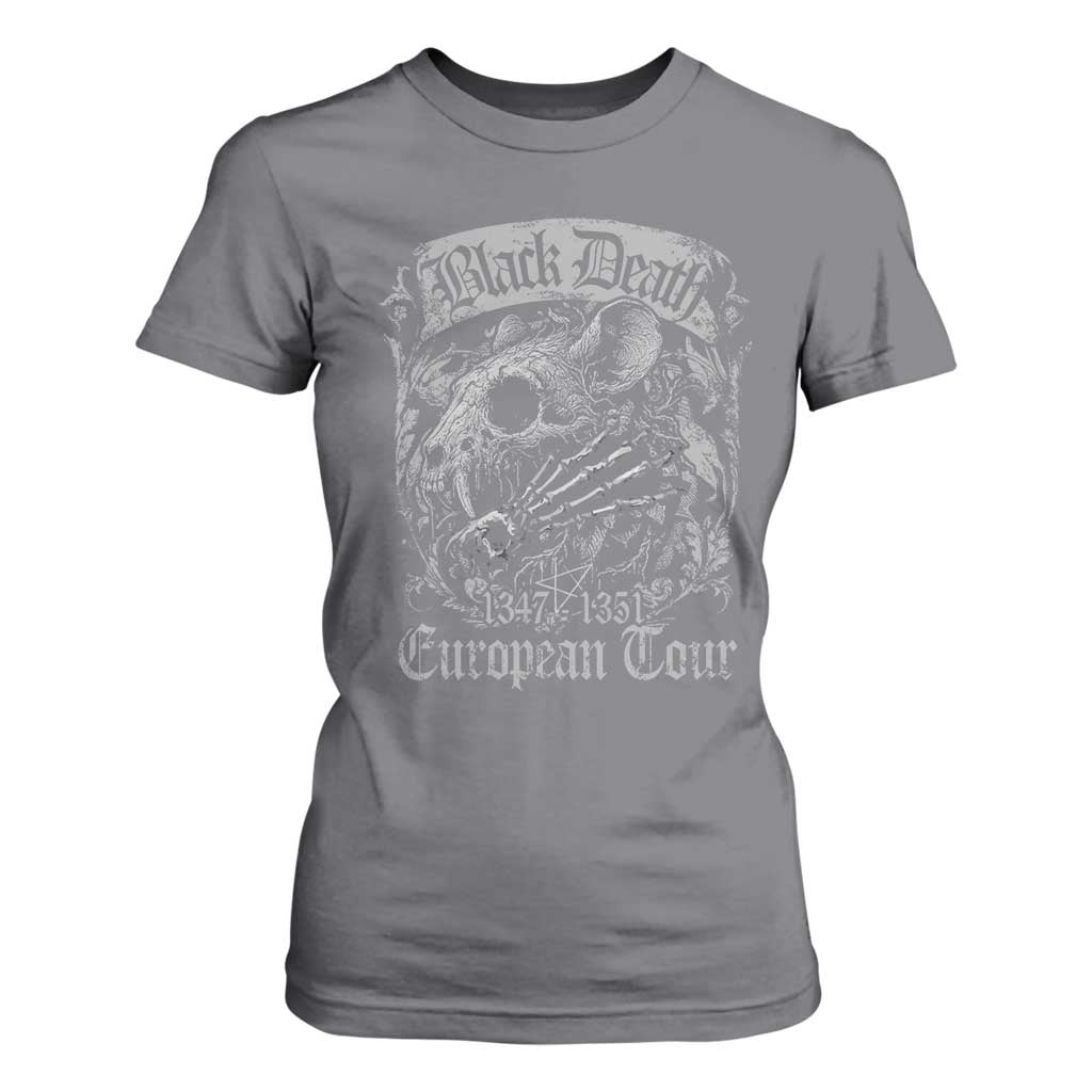 Black Death European Tour T Shirt For Women Plague Rat Medieval History Gothic TS11 Charcoal Print Your Wear