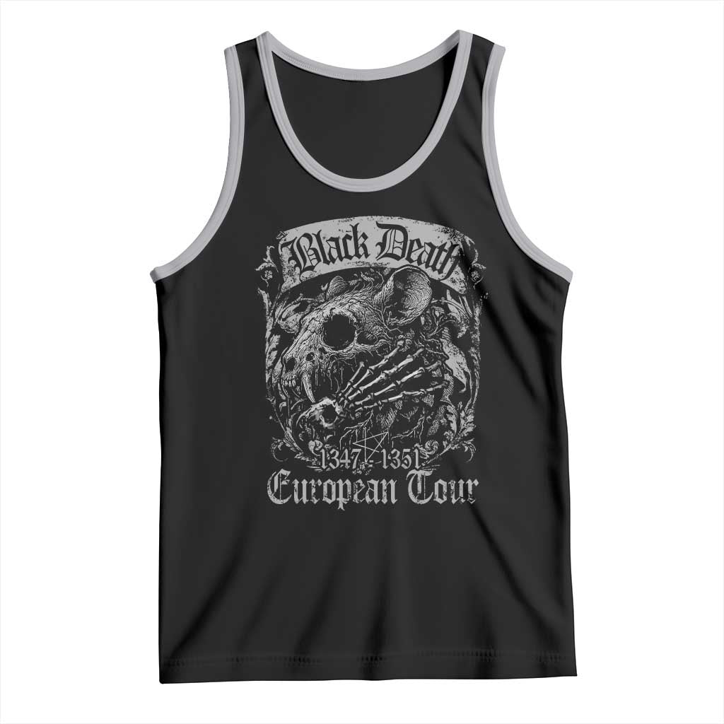 Black Death European Tour Tank Top Plague Rat Medieval History Gothic TS11 Black Athletic Heather Print Your Wear