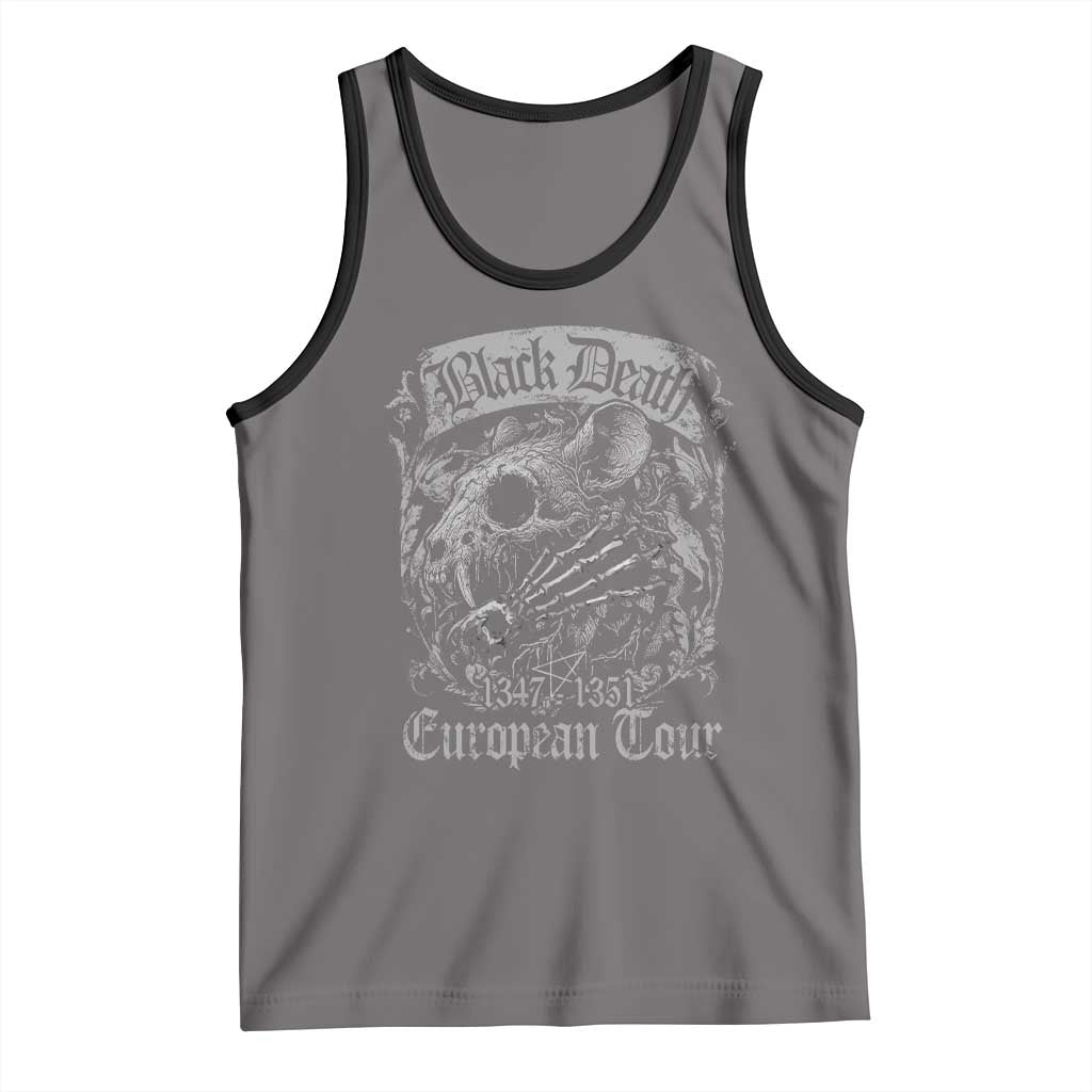 Black Death European Tour Tank Top Plague Rat Medieval History Gothic TS11 Deep Heather Black Print Your Wear