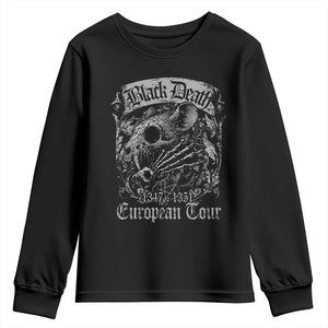 Black Death European Tour Youth Sweatshirt Plague Rat Medieval History Gothic TS11 Black Print Your Wear