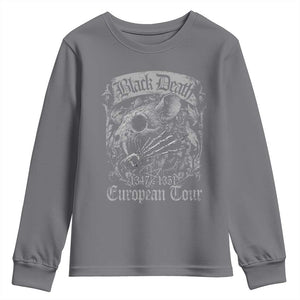 Black Death European Tour Youth Sweatshirt Plague Rat Medieval History Gothic TS11 Charcoal Print Your Wear