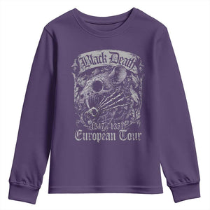 Black Death European Tour Youth Sweatshirt Plague Rat Medieval History Gothic TS11 Purple Print Your Wear