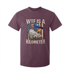 WTF Is A Kilometer T Shirt For Kid Bald Eagle 4th of July Funny USA Patriotic