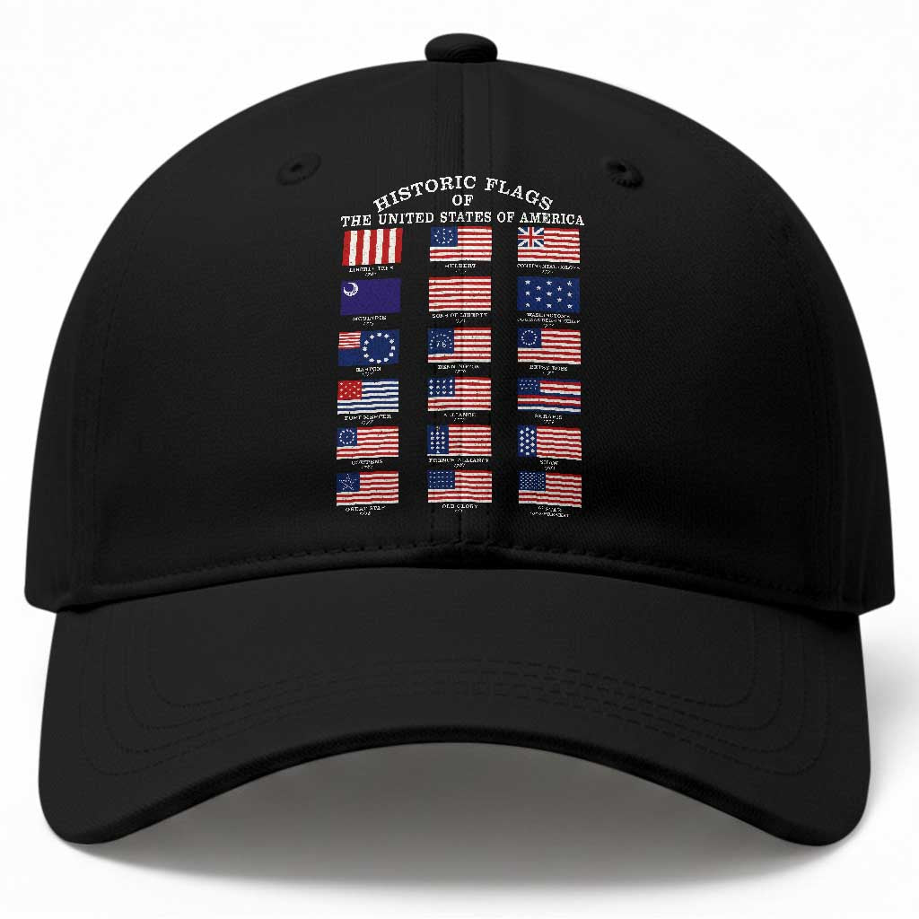 Historic Flags of The United States of America Baseball Cap US History 4th of July TS11 Print Your Wear