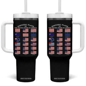 Historic Flags of The United States of America Tumbler With Handle US History 4th of July