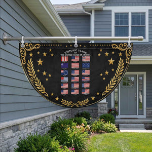 Historic Flags of The United States of America Patriotic Fan Flag US History 4th of July