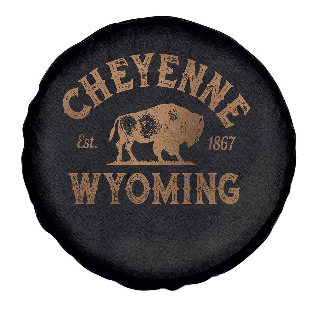 Cheyenne Wyoming Est 1867 WY Bison Cowboy State Pride Spare Tire Cover