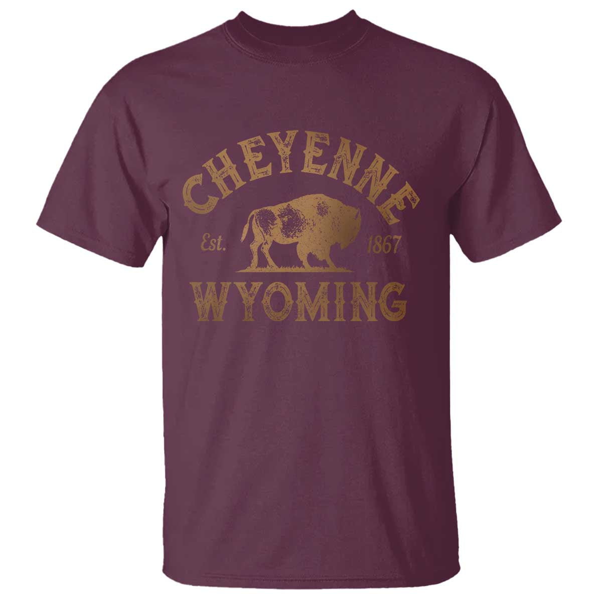 Cheyenne Wyoming Est 1867 WY Bison Cowboy State Pride T Shirt