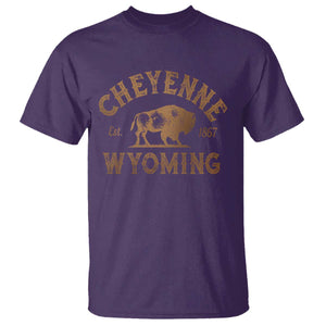 Cheyenne Wyoming Est 1867 WY Bison Cowboy State Pride T Shirt