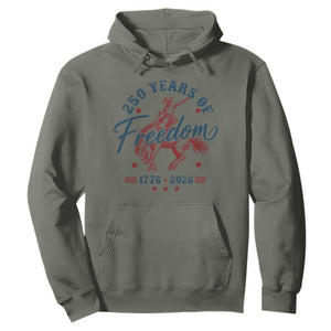 250 Years Of Freedom Cowboy Hoodie Western 250th Anniversary USA 1776 2026