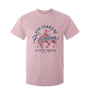 250 Years Of Freedom Cowboy T Shirt For Kid Western 250th Anniversary USA 1776 2026