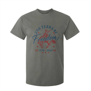 250 Years Of Freedom Cowboy T Shirt For Kid Western 250th Anniversary USA 1776 2026