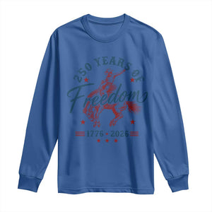 250 Years Of Freedom Cowboy Long Sleeve Shirt Western 250th Anniversary USA 1776 2026