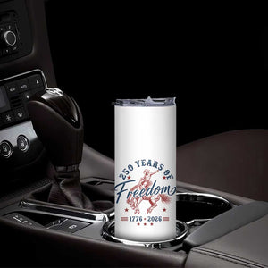 250 Years Of Freedom Cowboy Skinny Tumbler Western 250th Anniversary USA 1776 2026