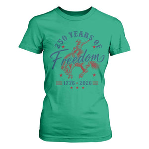 250 Years Of Freedom Cowboy T Shirt For Women Western 250th Anniversary USA 1776 2026