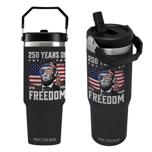 Abraham Lincoln 250 Years Of Freedom Flip Straw Tumbler 1776 2026 4th of July