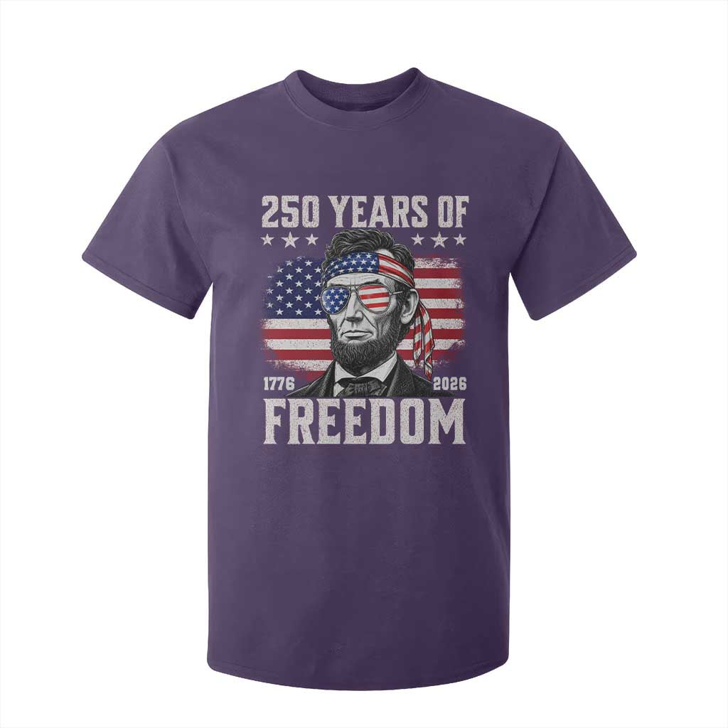 Abraham Lincoln 250 Years Of Freedom T Shirt For Kid 1776 2026 4th of July