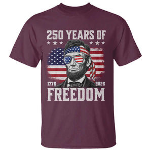 Abraham Lincoln 250 Years Of Freedom T Shirt 1776 2026 4th of July