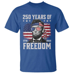 Abraham Lincoln 250 Years Of Freedom T Shirt 1776 2026 4th of July