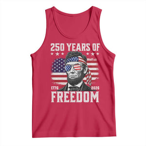 Abraham Lincoln 250 Years Of Freedom Tank Top 1776 2026 4th of July