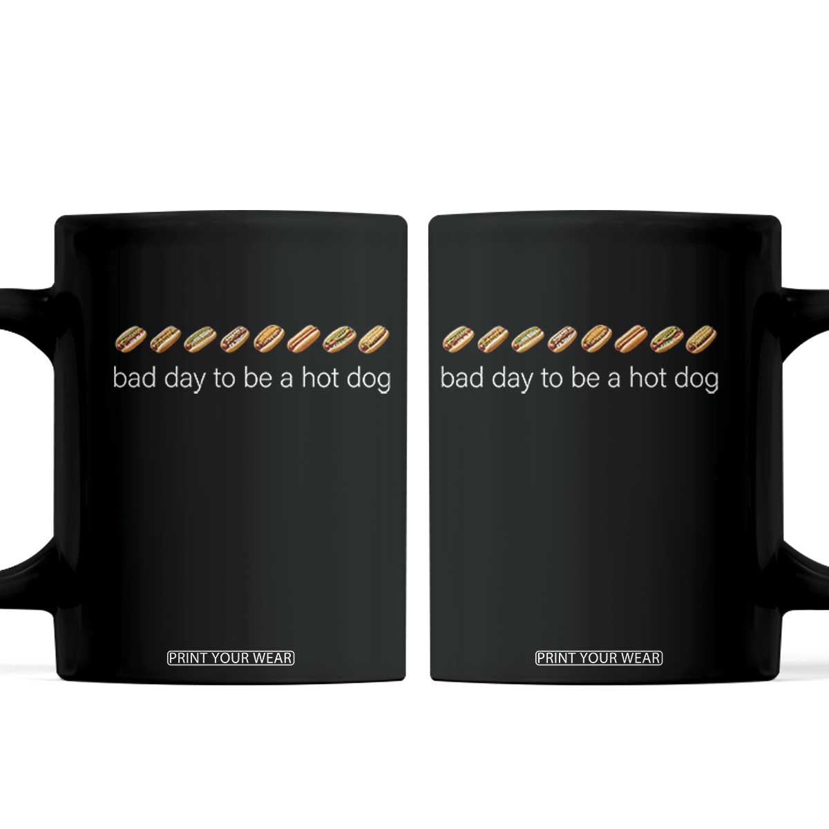 Bad Day To Be A Hot Dog Coffee Mug Funny US Regional Hotdog Styles