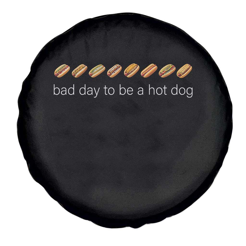 Bad Day To Be A Hot Dog Spare Tire Cover Funny US Regional Hotdog Styles