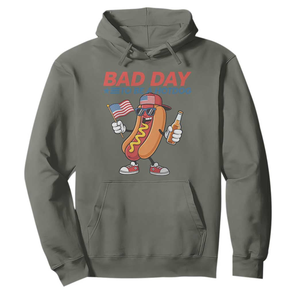 Bad Day To Be A Hot Dog Hoodie Funny BBQ Grilling 4th of July