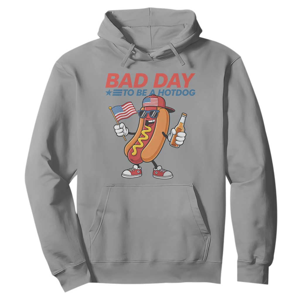 Bad Day To Be A Hot Dog Hoodie Funny BBQ Grilling 4th of July