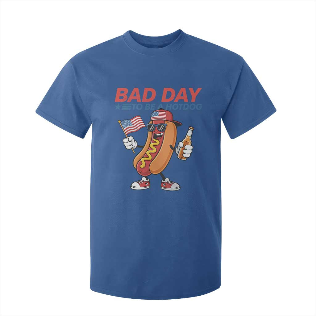 Bad Day To Be A Hot Dog T Shirt For Kid Funny BBQ Grilling 4th of July