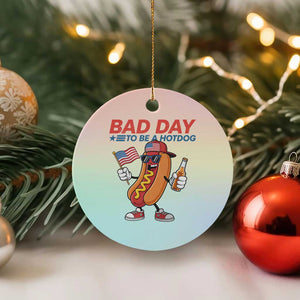 Bad Day To Be A Hot Dog Ceramic Ornament Funny BBQ Grilling 4th of July