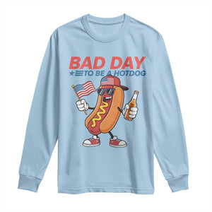 Bad Day To Be A Hot Dog Long Sleeve Shirt Funny BBQ Grilling 4th of July