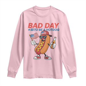 Bad Day To Be A Hot Dog Long Sleeve Shirt Funny BBQ Grilling 4th of July