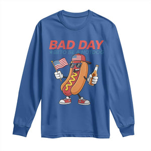 Bad Day To Be A Hot Dog Long Sleeve Shirt Funny BBQ Grilling 4th of July
