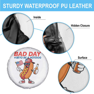 Bad Day To Be A Hot Dog Spare Tire Cover Funny BBQ Grilling 4th of July