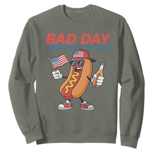 Bad Day To Be A Hot Dog Sweatshirt Funny BBQ Grilling 4th of July