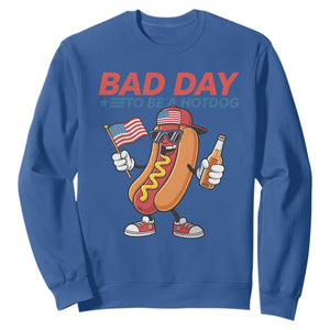 Bad Day To Be A Hot Dog Sweatshirt Funny BBQ Grilling 4th of July
