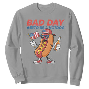 Bad Day To Be A Hot Dog Sweatshirt Funny BBQ Grilling 4th of July