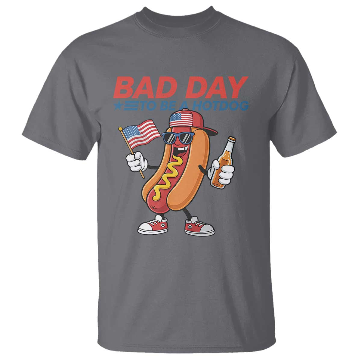 Bad Day To Be A Hot Dog T Shirt Funny BBQ Grilling 4th of July