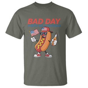 Bad Day To Be A Hot Dog T Shirt Funny BBQ Grilling 4th of July