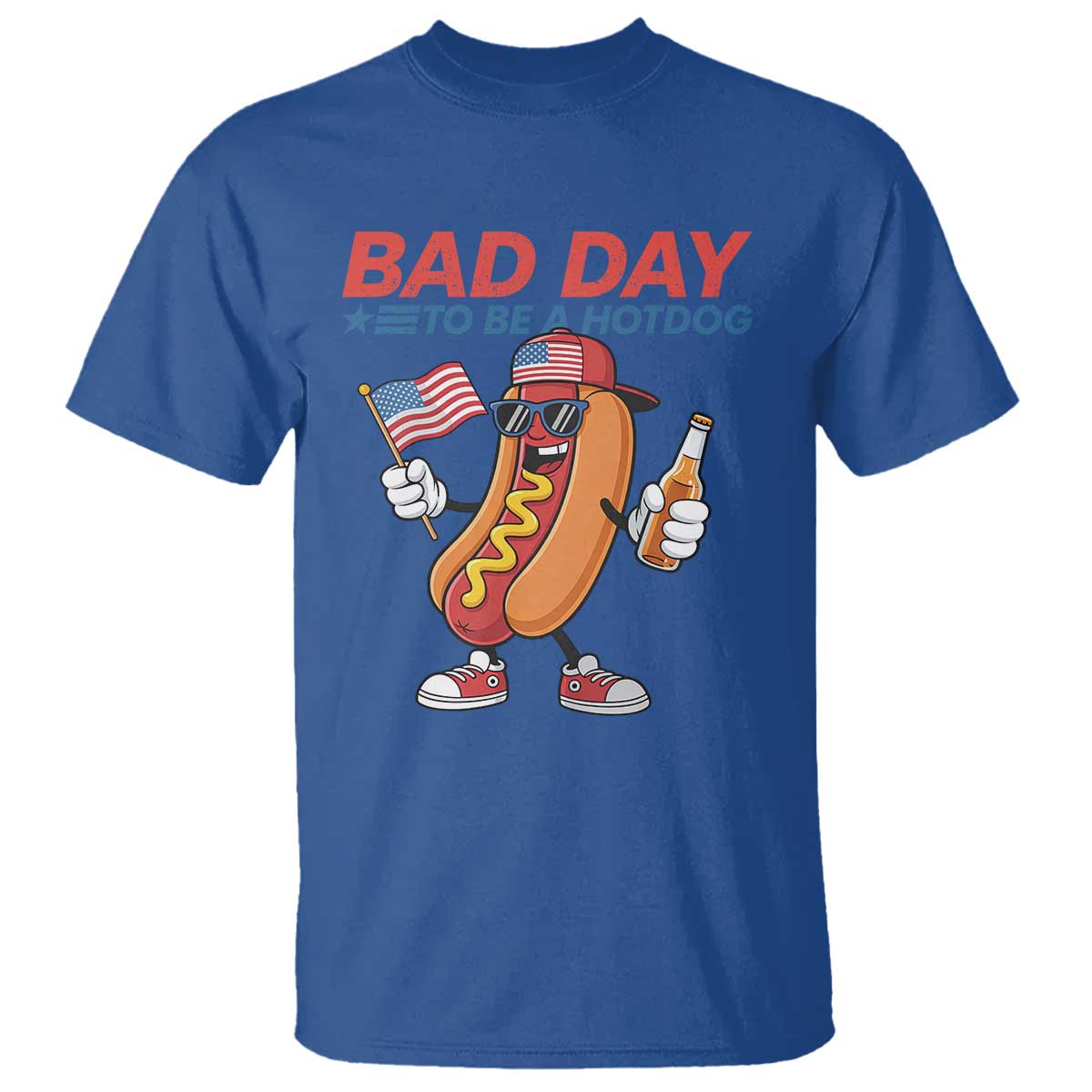 Bad Day To Be A Hot Dog T Shirt Funny BBQ Grilling 4th of July