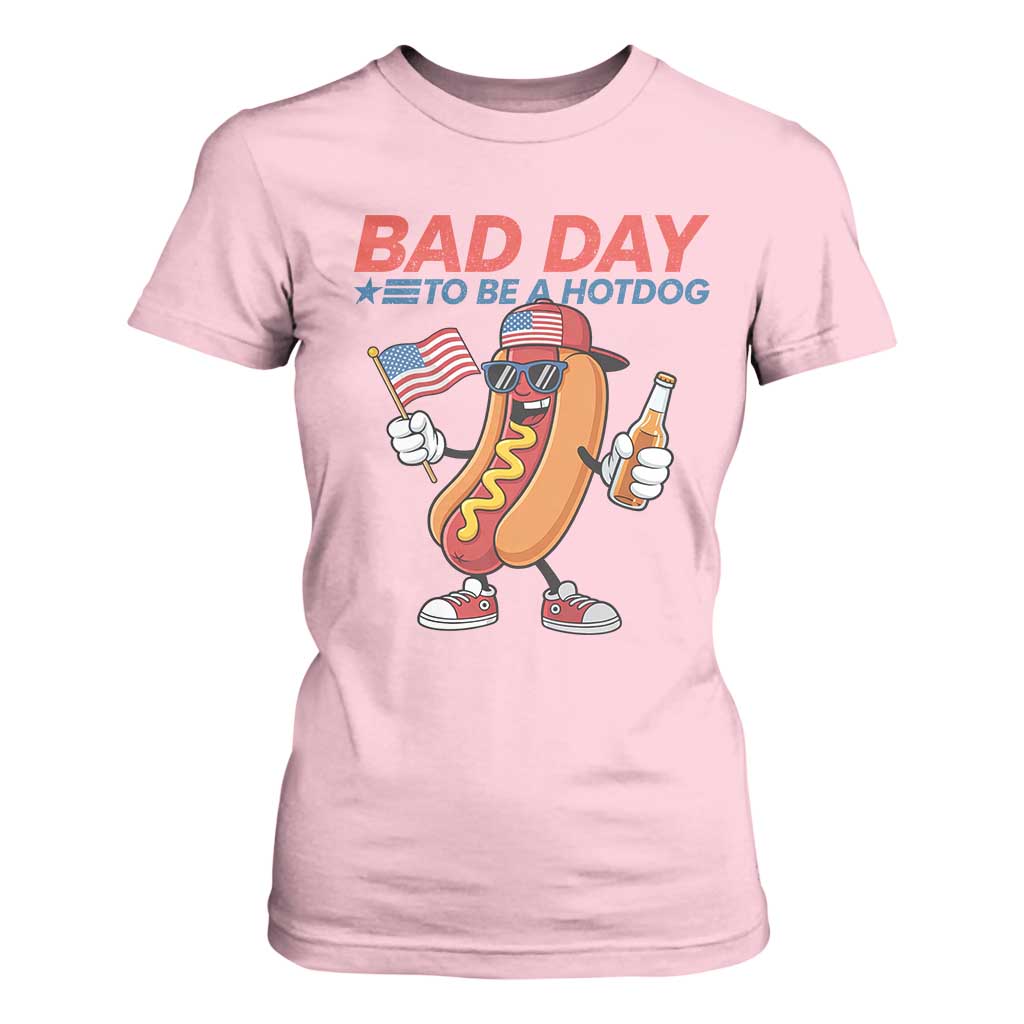 Bad Day To Be A Hot Dog T Shirt For Women Funny BBQ Grilling 4th of July