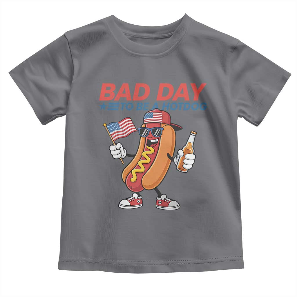 Bad Day To Be A Hot Dog Toddler T Shirt Funny BBQ Grilling 4th of July